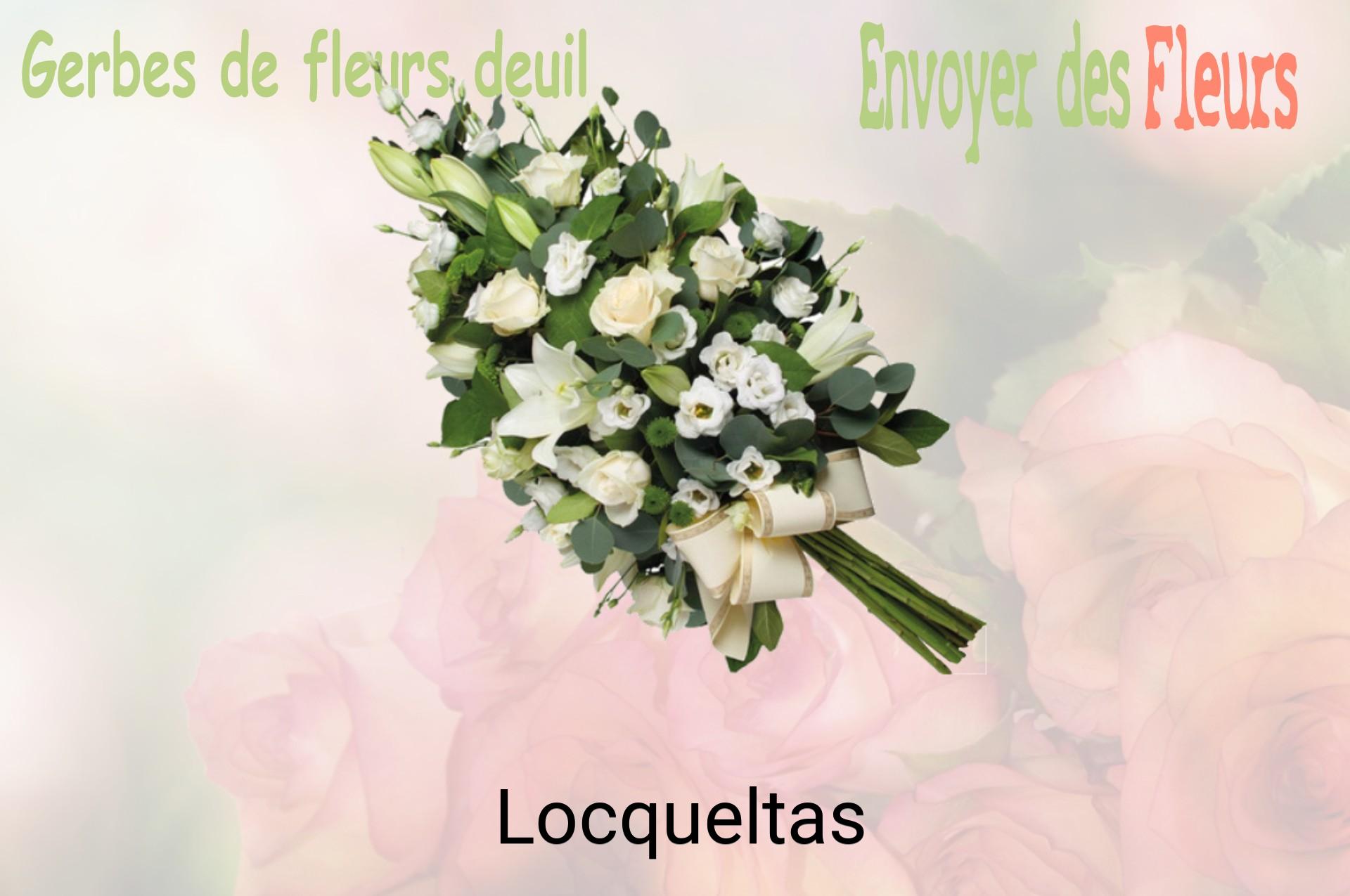 Gerbe de fleurs de deuil livrée à Locqueltas